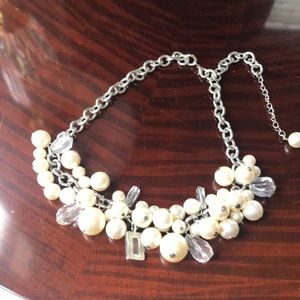 Vintage faux pearl and glass beaded necklace